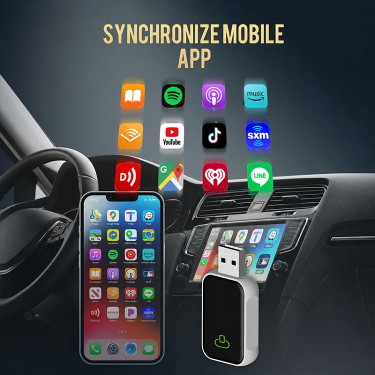 2 in 1 Car mini Smart Box BT5.4+WiFi Wireless Android Auto CarPlay Adapter, ZYD-TAB0E
