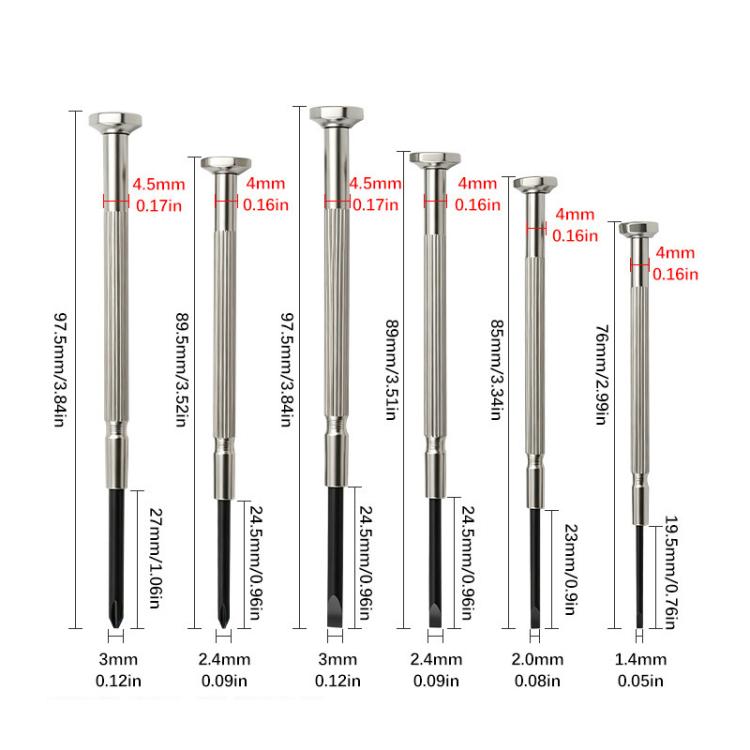 6 Set Precision Screwdriver Set for Watch and Eyeglass Repair