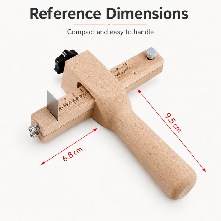 Thickness Adjustable Leather Belt Cutting Wood Handle Cutter