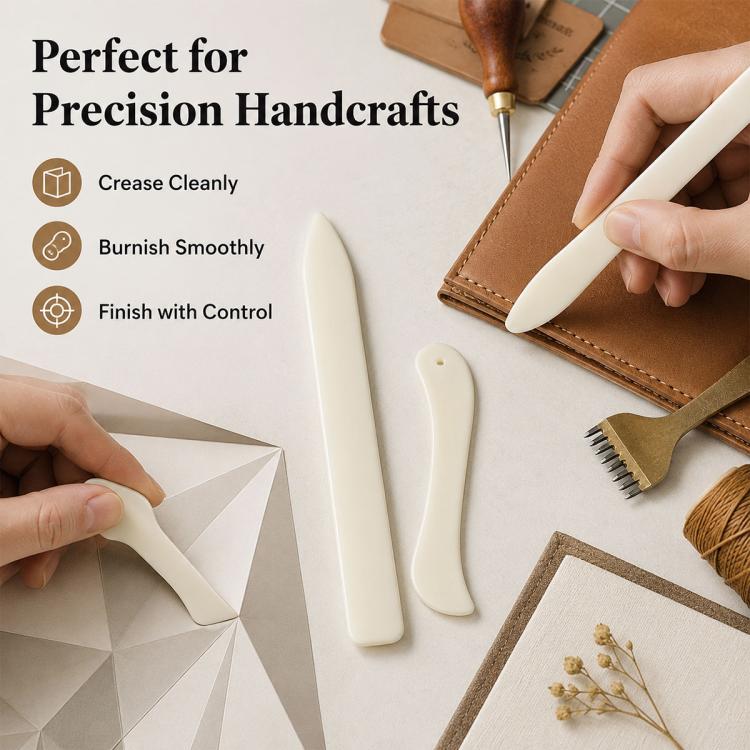 Bone-colored Paper Folding Trimmer Carve Leather Scraper