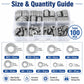 M2 - M12 Flat Washer Insulating Round Spacers, 100pcs, 600pcs