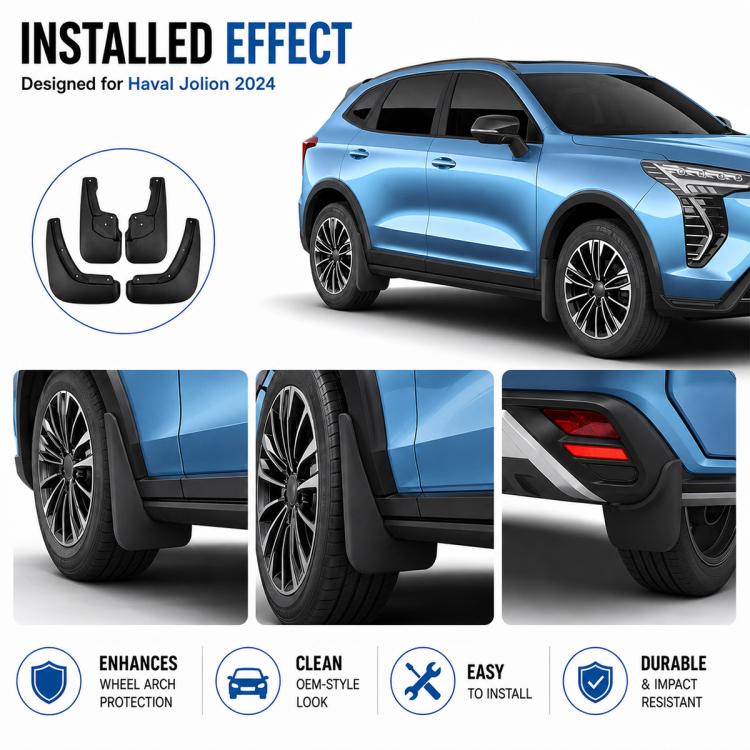 4pcs/Set Car Wheel Splash Flaps Fender Guard, For GreatWall Haval Jolion 2024