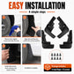 Black mud flap set for easy installation with screws included