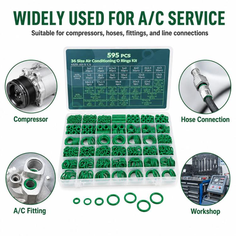 O-shaped Car Air conditioner Fixing Rubber Ring Tool Kit