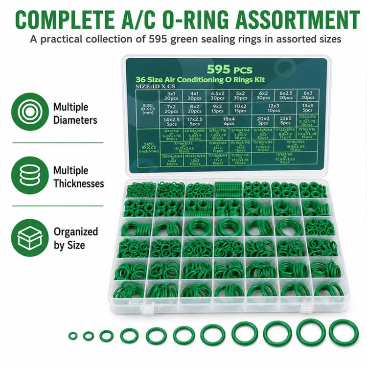 O-shaped Car Air conditioner Fixing Rubber Ring Tool Kit