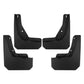 Four-piece set of black front and rear wheel splash flap guards