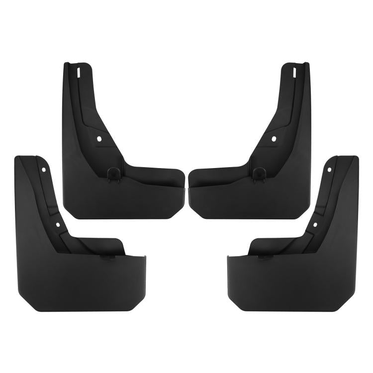 Four-piece set of black front and rear wheel splash flap guards