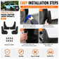 Wheel splash flaps set with easy installation steps and included screws