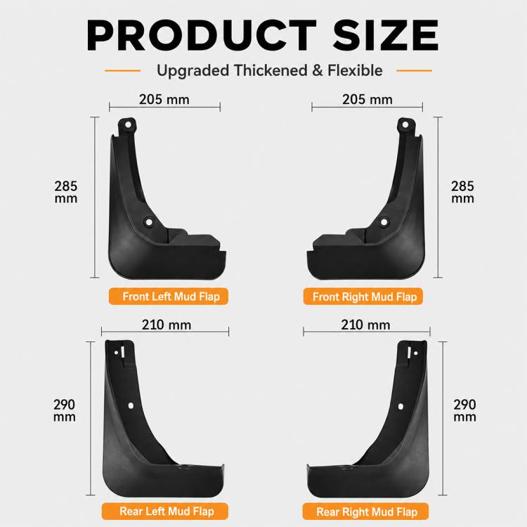 4pcs/Set Car Wheel Splash Flaps Fender Guard, For GreatWall Haval H6 2024