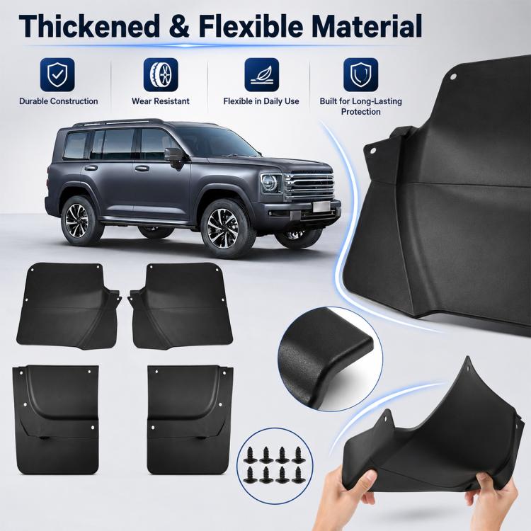 4pcs/Set Car Wheel Splash Flaps Fender Guard, For GreatWall Haval H9 2024