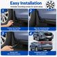 Black splash flaps with mounting steps and included screws for installation