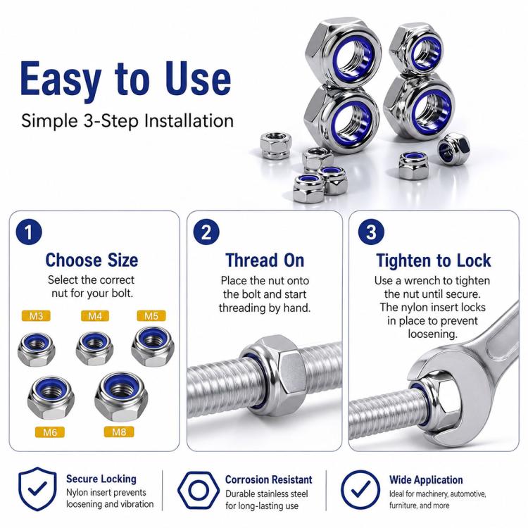 Anti-Slip Hexagonal Nut Plug 150PCS, M4-M6