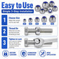Anti-Slip Hexagonal Nut Plug 210PCS, M3-M8