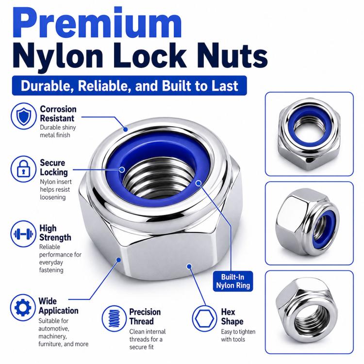 Anti-Slip Hexagonal Nut Plug 210PCS, M3-M8