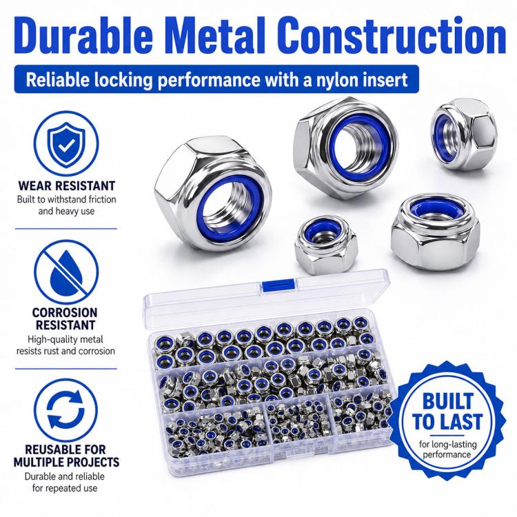 Anti-Slip Hexagonal Nut Plug 210PCS, M3-M8