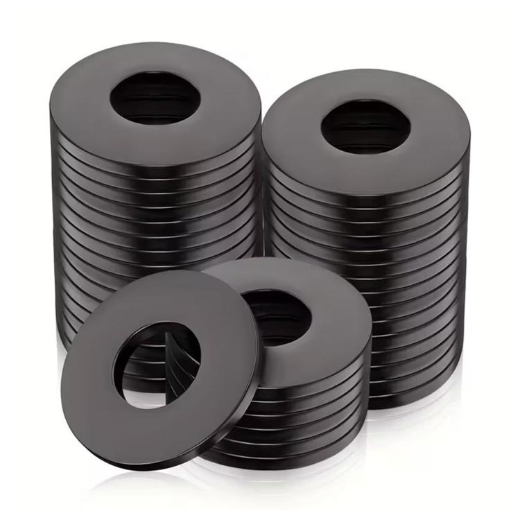 Black Nylon Flat Washer Insulating Round Spacers, 120 pcs Black