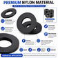 Black Nylon Flat Washer Insulating Round Spacers, 120 pcs Black