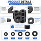 Black Nylon Flat Washer Insulating Round Spacers, 120 pcs Black