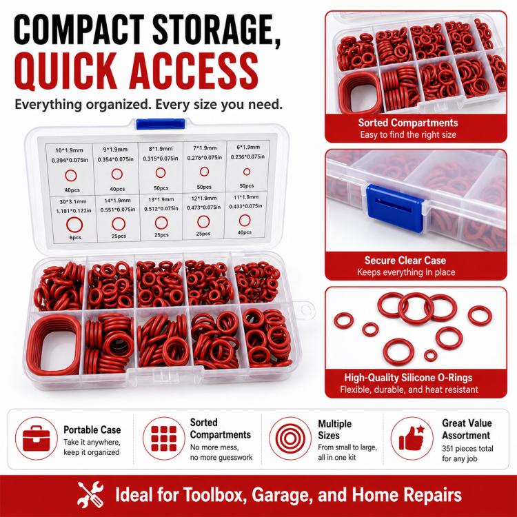 O-shaped Fixing Rubber Ring Tool Kit 351 PCS/Set