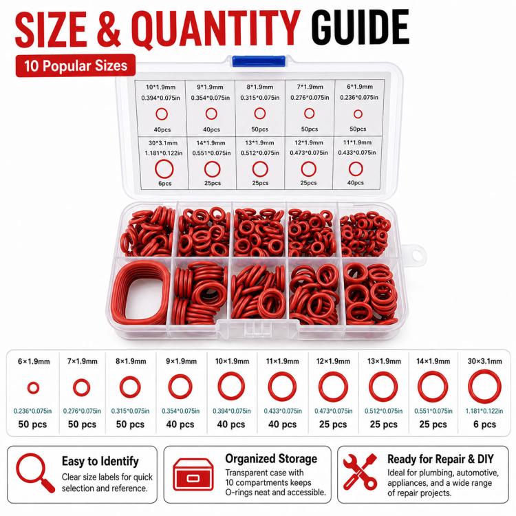 O-shaped Fixing Rubber Ring Tool Kit 351 PCS/Set