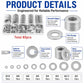 Flat Washer Insulating Round Spacers Suitable for Home use, 80 pcs, 180 pcs, 360 pcs