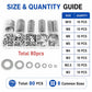 Flat Washer Insulating Round Spacers Suitable for Home use, 80 pcs, 180 pcs, 360 pcs