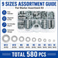 M2-M12 Flat Washer Insulating Round Spacers Suitable for Home use, M2 - M12 580 pcs