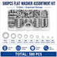 M2-M12 Flat Washer Insulating Round Spacers Suitable for Home use, M2 - M12 580 pcs