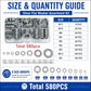 M2-M12 Flat Washer Insulating Round Spacers Suitable for Home use, M2 - M12 580 pcs