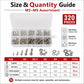 Hexagonal Nuts and Bolts 320PCS / Set, M2-M5 320PCS