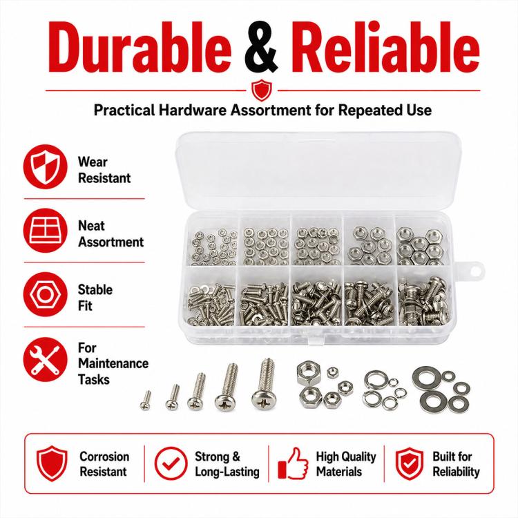 Hexagonal Nuts and Bolts 320PCS / Set, M2-M5 320PCS