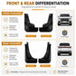 Front and rear mudguard set with left/right pieces, engineered for precise fit