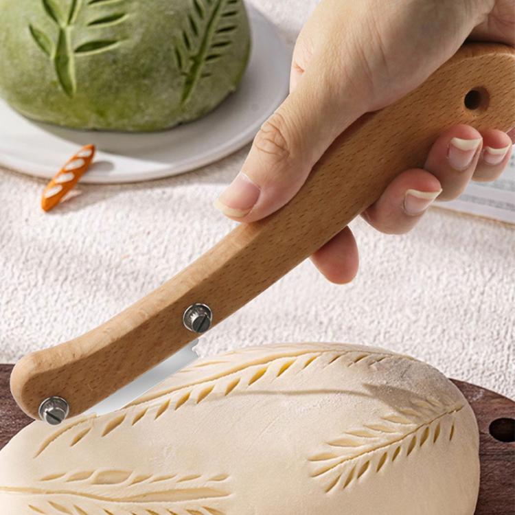 Wooden Handled Curved Bread Scorer, Wooden Handled Curved Bread Scorer