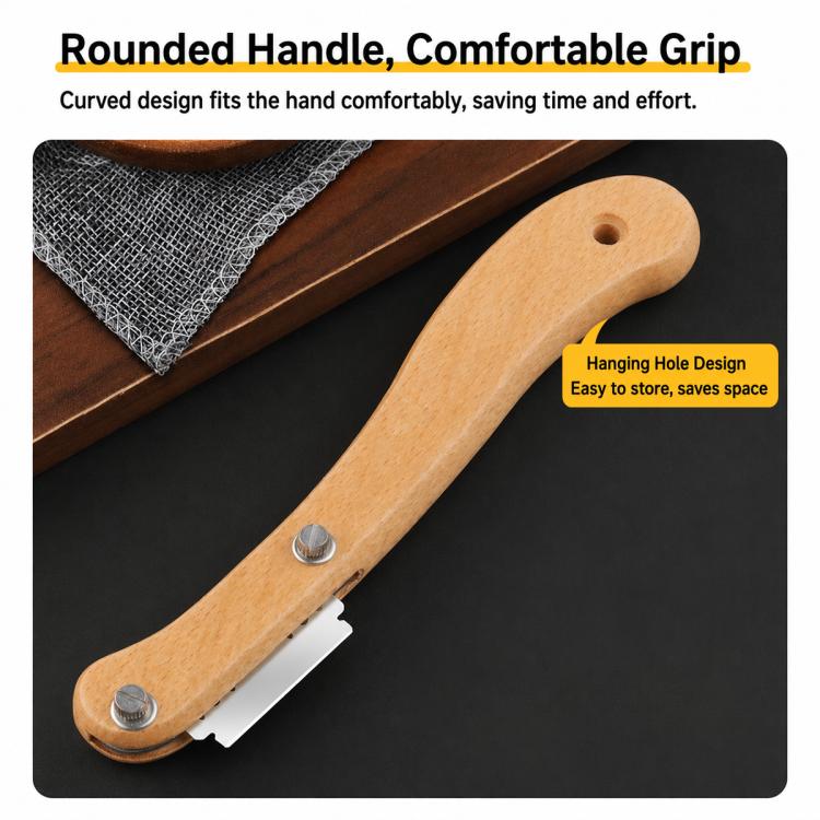 Wooden Handled Curved Bread Scorer, Wooden Handled Curved Bread Scorer