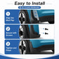 Black splash mud flaps kit with screws for easy installation and secure fit.