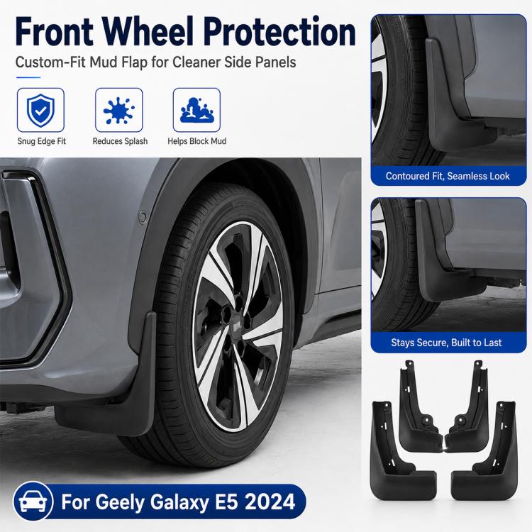 4pcs/Set Car Wheel Splash Flaps Fender Guard, For Geely Galaxy E5 2024
