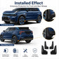 Installed-style black splash flaps for front and rear wheel protection, 4 pcs.