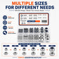 175PCS Lock Nuts and Hexagonal Nut Plug Set, M8 175PCS