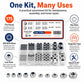 175PCS Lock Nuts and Hexagonal Nut Plug Set, M8 175PCS