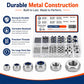 175PCS Lock Nuts and Hexagonal Nut Plug Set, M8 175PCS