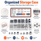 175PCS Lock Nuts and Hexagonal Nut Plug Set, M8 175PCS