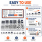 175PCS Lock Nuts and Hexagonal Nut Plug Set, M8 175PCS