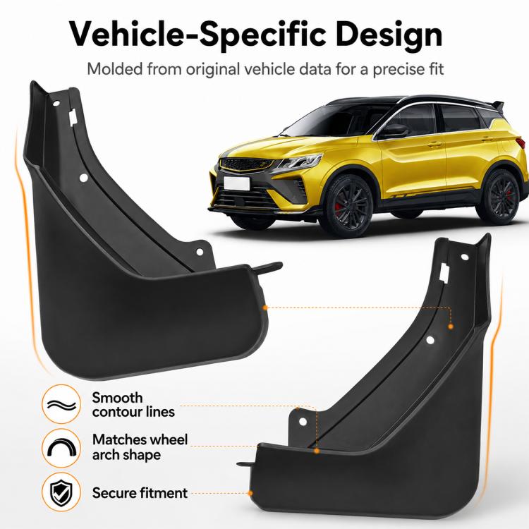4pcs/Set Car Wheel Splash Flaps Fender Guard, For Geely Binyue 2021