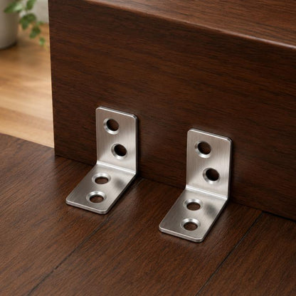 Stainless steel L-shaped fixing bracket with 3 mounting holes