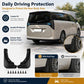 Rear wheel splash flaps for rear body area, black guards, 2-piece set