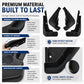 Black molded wheel splash flaps, durable mudguards with mounting holes