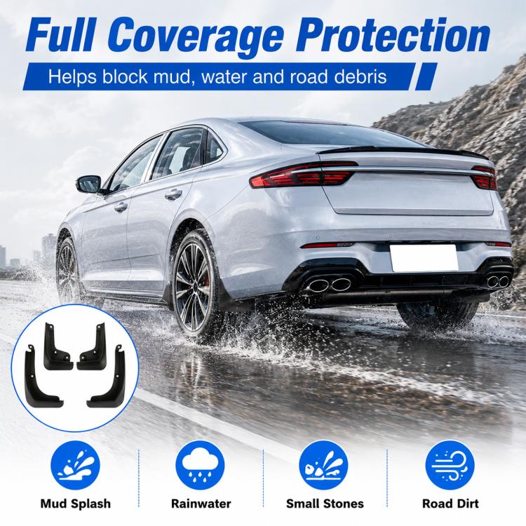 4pcs/Set Car Wheel Splash Flaps Fender Guard, For Geely Preface 2026