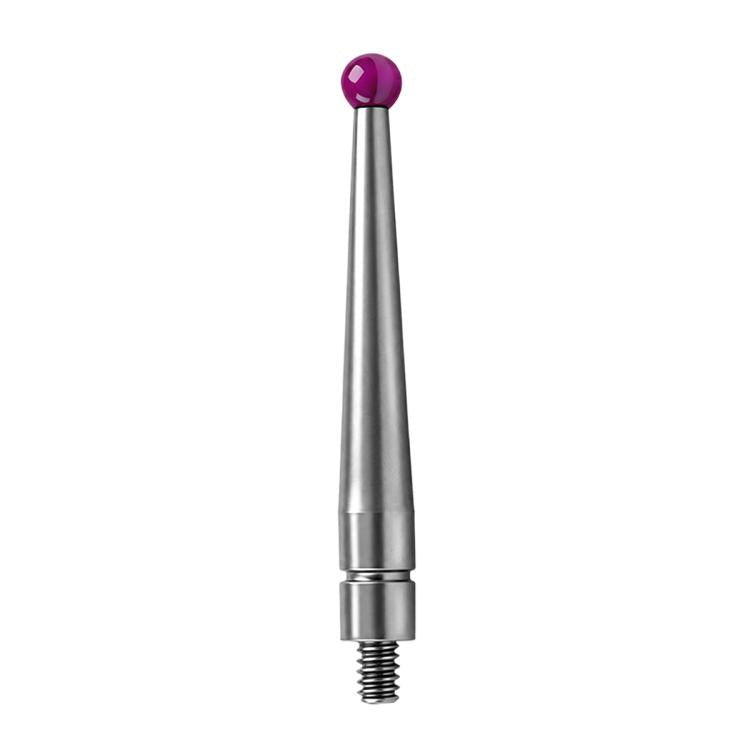 Threaded Ball Lever Dial Indicator Probe, Stainless steel, Ruby