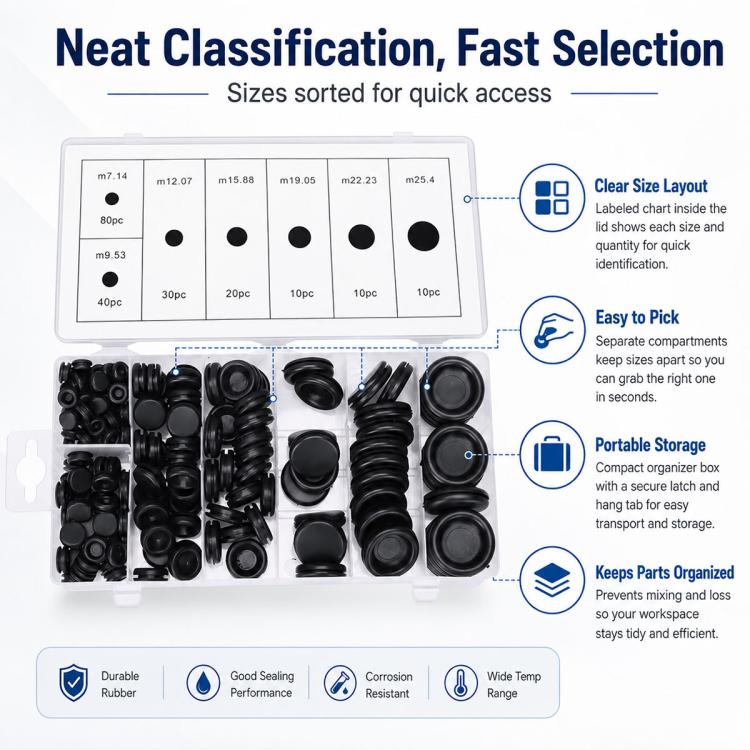 200 PCS/Set NBR Waterproof Seal Rubber Ring