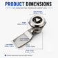 MS408 Stainless Steel Distribution Box Cabinet Door Triangle Lock